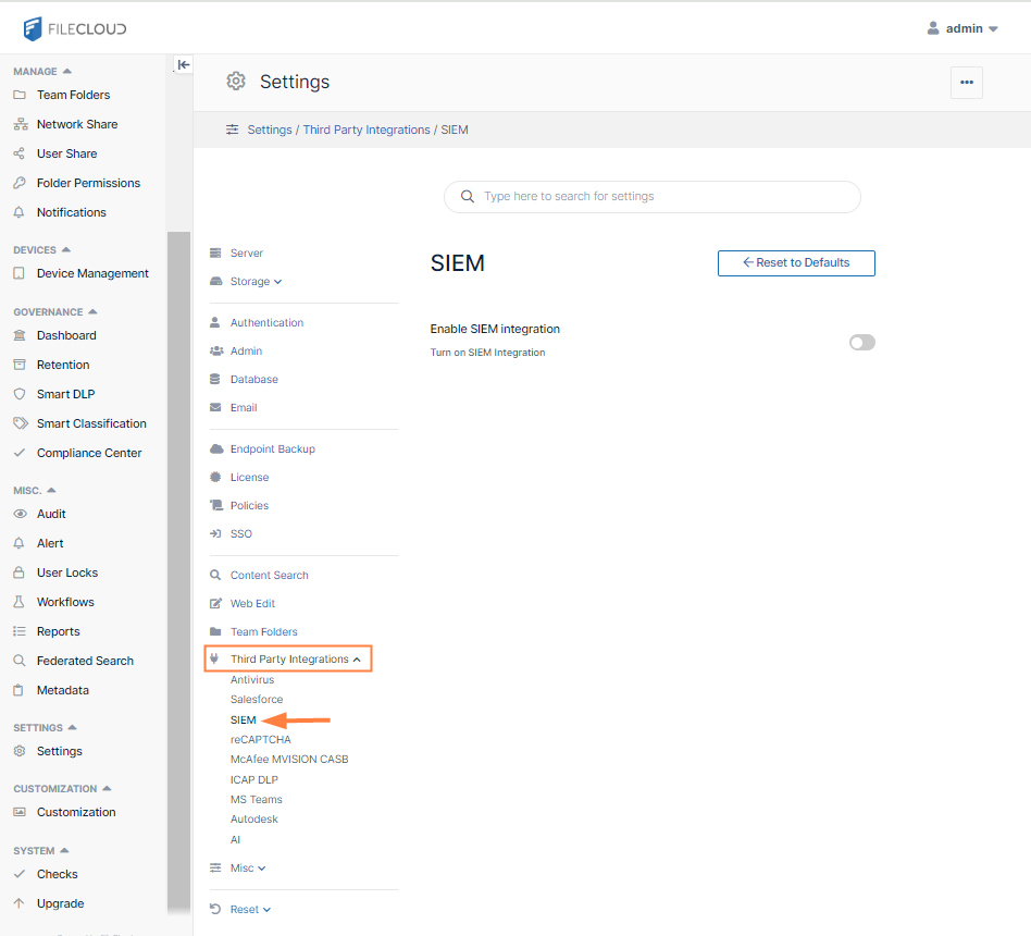 SIEM Integration with Splunk Enterprise