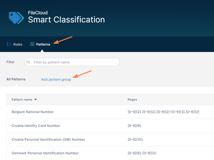 Creating Smart Classification Regex Pattern Groups