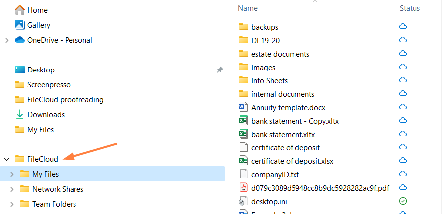 Make Files and Folders Available Offline in FileCloud Desktop for Windows